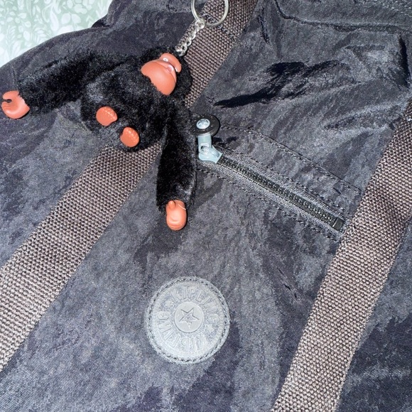 Kipling Dark Backpack with Keychain - Picture 3 of 6